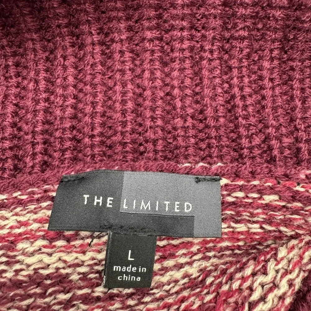 The Limited Women's Sweater Size L Color block Acrylic Winter Sweater - Picture 4 of 9